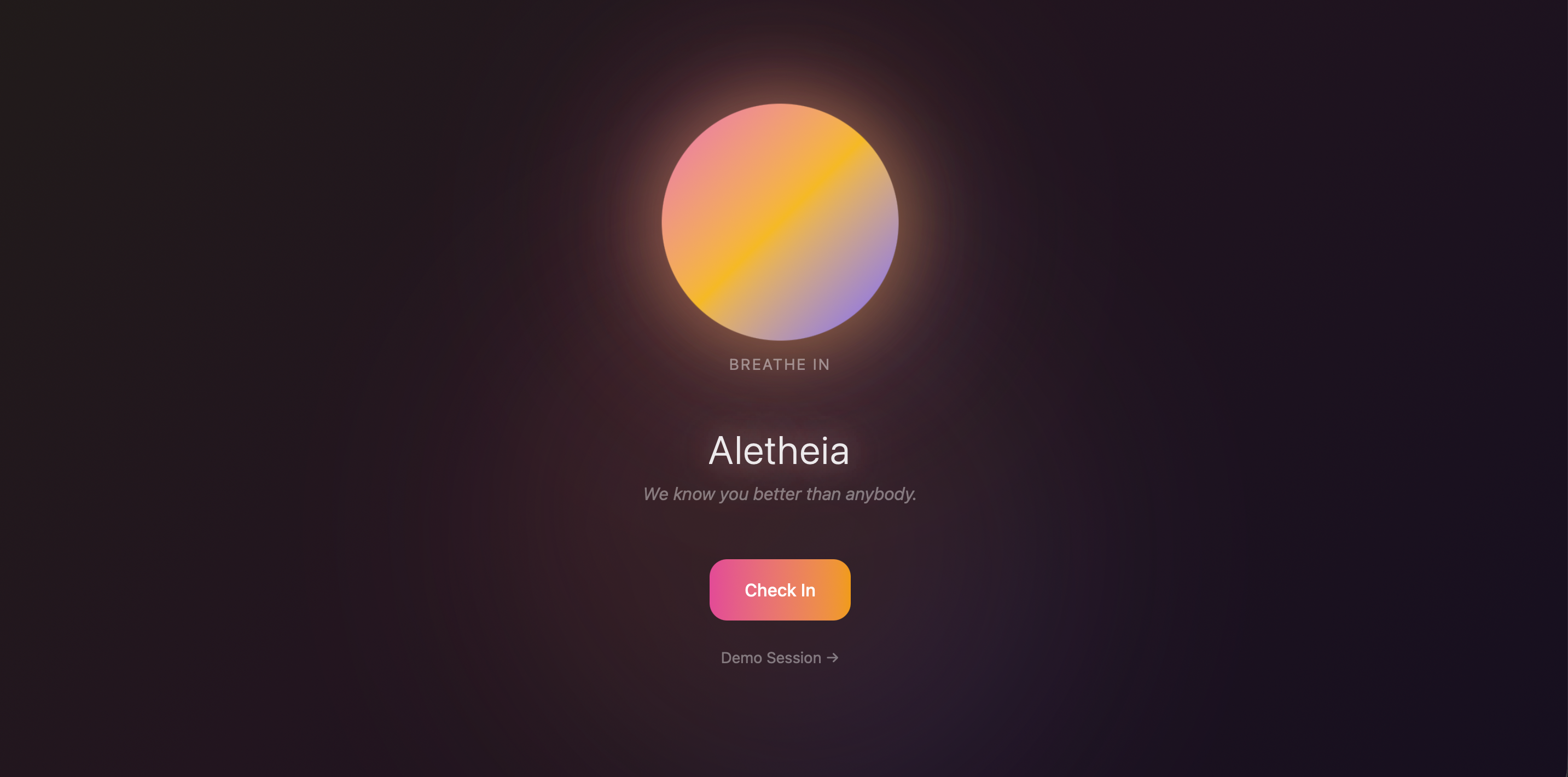 Aletheia meditation interface